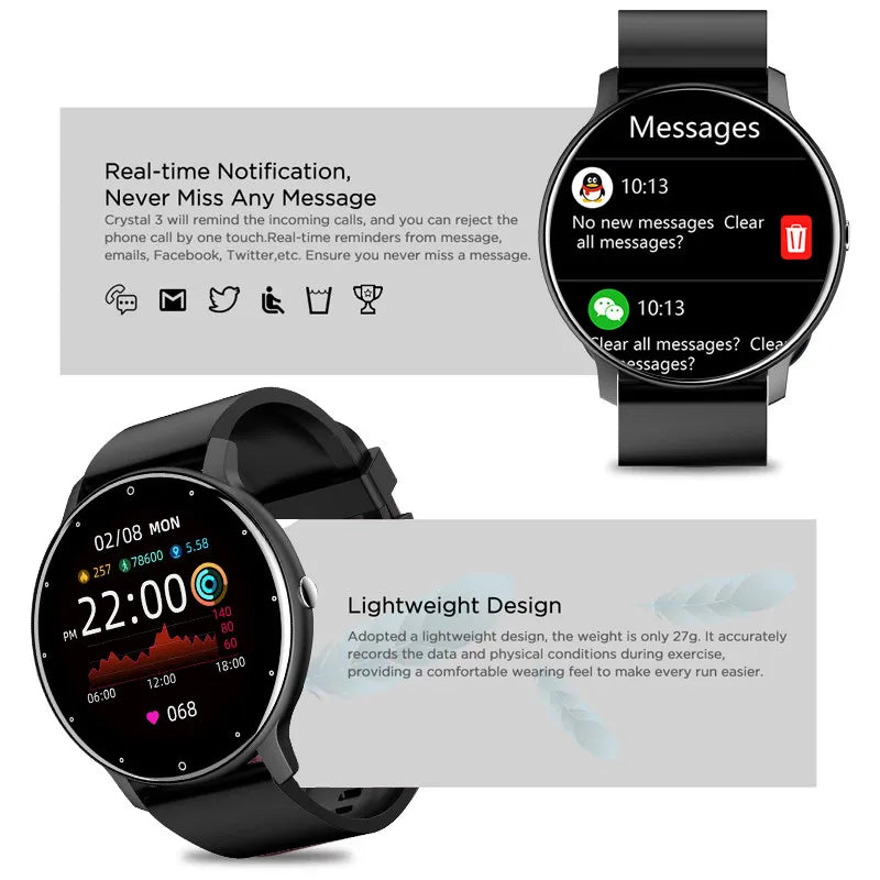 CRTORRS SmartWatch Men Full Touch Screen