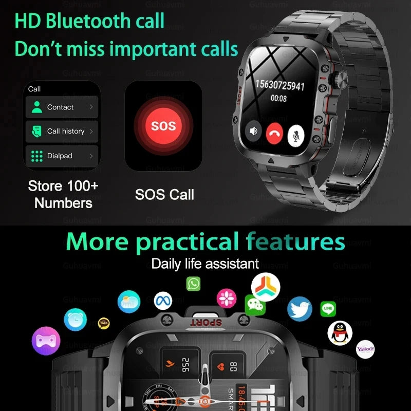 GUHUAVMI Rugged SmartWatch Men Waterproof